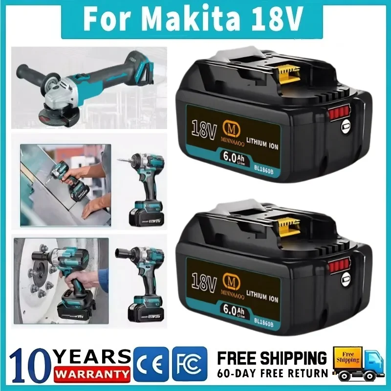 MINNAAO 18V Battery for Makita Power Tools Replacement Accessories BL1860 BL1850 / Li-ion Rechargeable Batteries Pack
MINNAAO 18V Battery for Makita Power Tools Replacement Accessories BL1860 BL1850 / Li-ion Rechargeable Batteries Pack