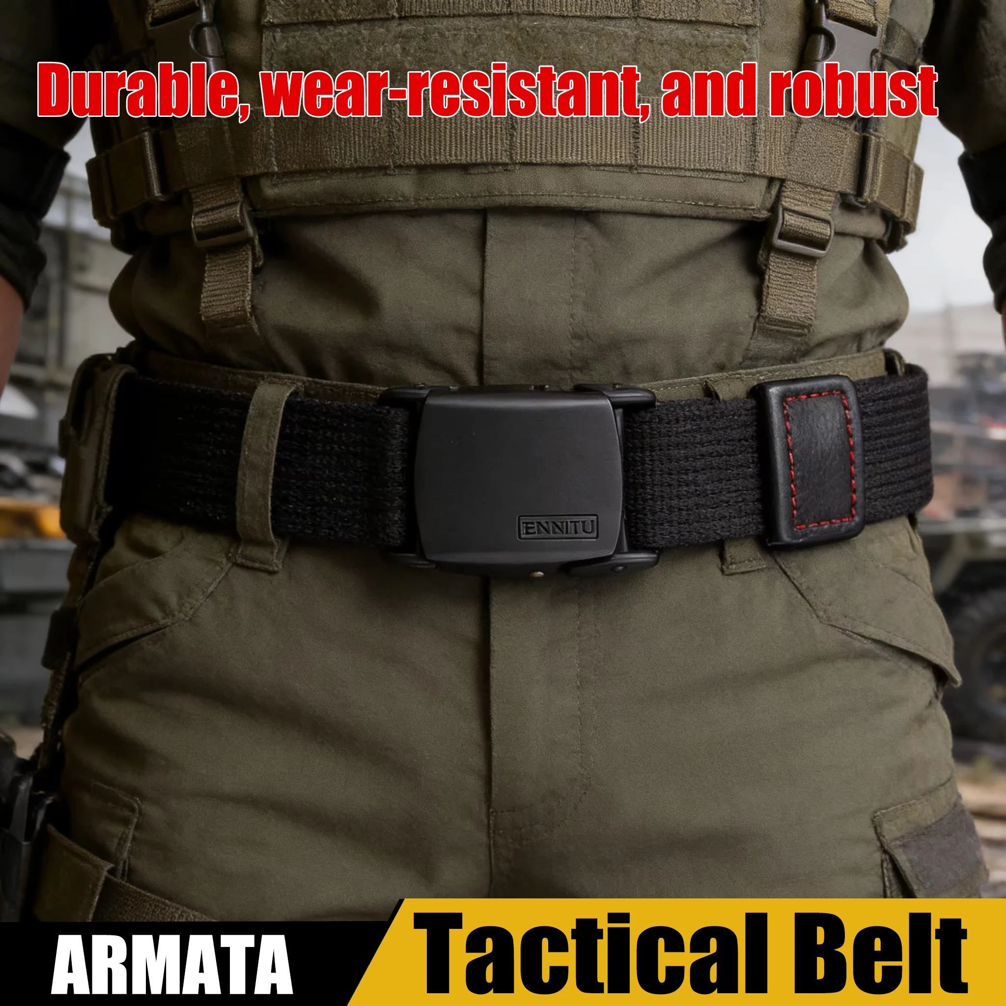 Men's Tactical Belt Durable Canvas Wear-resistant Sturdy Waist Strap for Outdoor Hiking Camping Work Pants Jeans Adjustable Heav
Men's Tactical Belt Durable Canvas Wear-resistant Sturdy Waist Strap for Outdoor Hiking Camping Work Pants Jeans Adjustable Heav