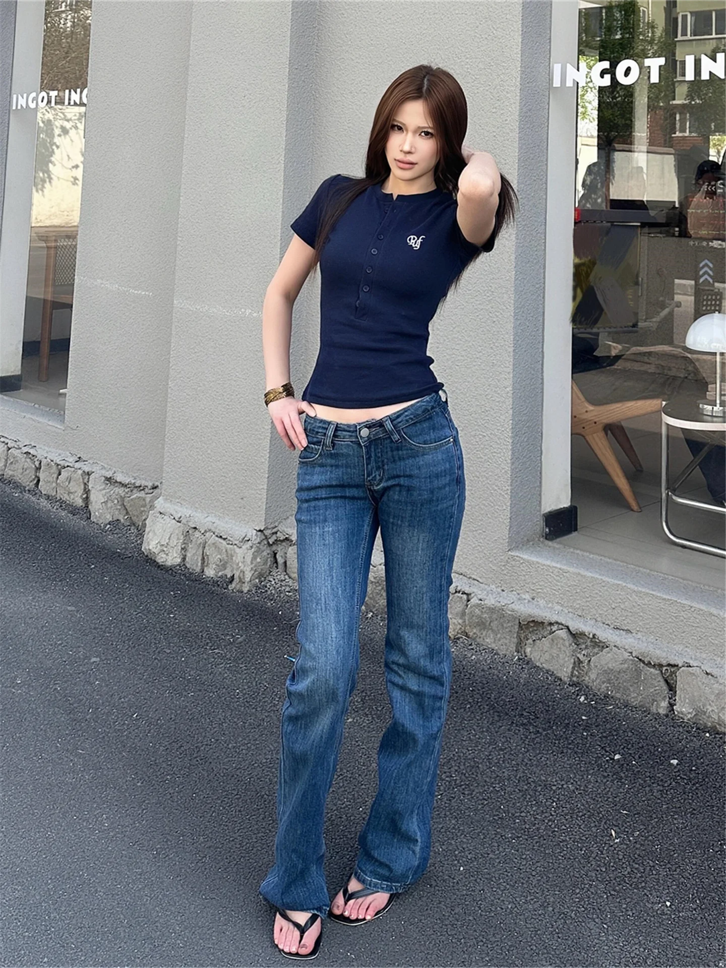 Retro American Street Style Low Waist Blue Jeans Women's Summer Slimming Long Floor-Length Pants High Heels Spicy Girls
Retro American Street Style Low Waist Blue Jeans Women's Summer Slimming Long Floor-Length Pants High Heels Spicy Girls