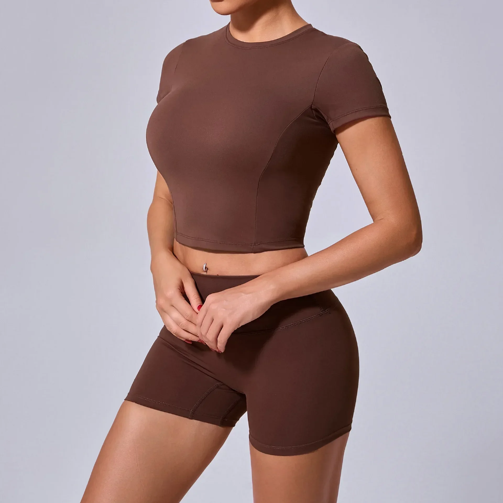 Seamless Yoga Sets Sports Fitness Tight Hip-lifting Shorts Short-Sleeved Suits Running Workout Gym Leggings Sets for Women
Seamless Yoga Sets Sports Fitness Tight Hip-lifting Shorts Short-Sleeved Suits Running Workout Gym Leggings Sets for Women