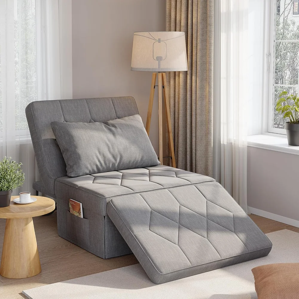 4-in-1 Convertible Sleeper Sofa Bed, 37" Width Futon Couch with 5-Level Adjustable Backrest
4-in-1 Convertible Sleeper Sofa Bed, 37" Width Futon Couch with 5-Level Adjustable Backrest