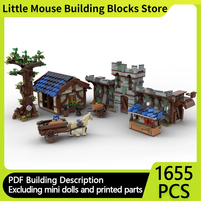 Medieval Castle Model MOC Building Bricks Town Market And House Modular Technology Gifts Holiday Assemble Children Toys Suit
Medieval Castle Model MOC Building Bricks Town Market And House Modular Technology Gifts Holiday Assemble Children Toys Suit