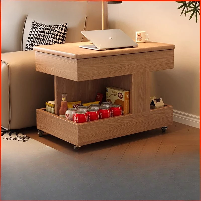 Solid wood lifting coffee table with wheeled trolley small apartment living room household sofa side cabinet
Solid wood lifting coffee table with wheeled trolley small apartment living room household sofa side cabinet
