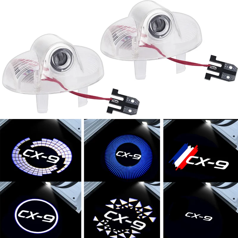 2Pcs Car Door Welcome Light LED Laser Shadow Ghost Projector Lights for MAZDA CX-9 CX9 Logo 2013 Welcome Lamp Decor Accessories
2Pcs Car Door Welcome Light LED Laser Shadow Ghost Projector Lights for MAZDA CX-9 CX9 Logo 2013 Welcome Lamp Decor Accessories