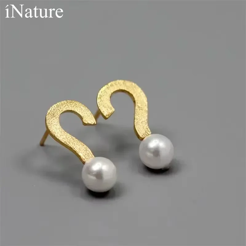 INATURE Question Mark 925 Sterling Silver Fashion Simple Shell Pearl Stud Earrings For Women Party Jewelry
INATURE Question Mark 925 Sterling Silver Fashion Simple Shell Pearl Stud Earrings For Women Party Jewelry