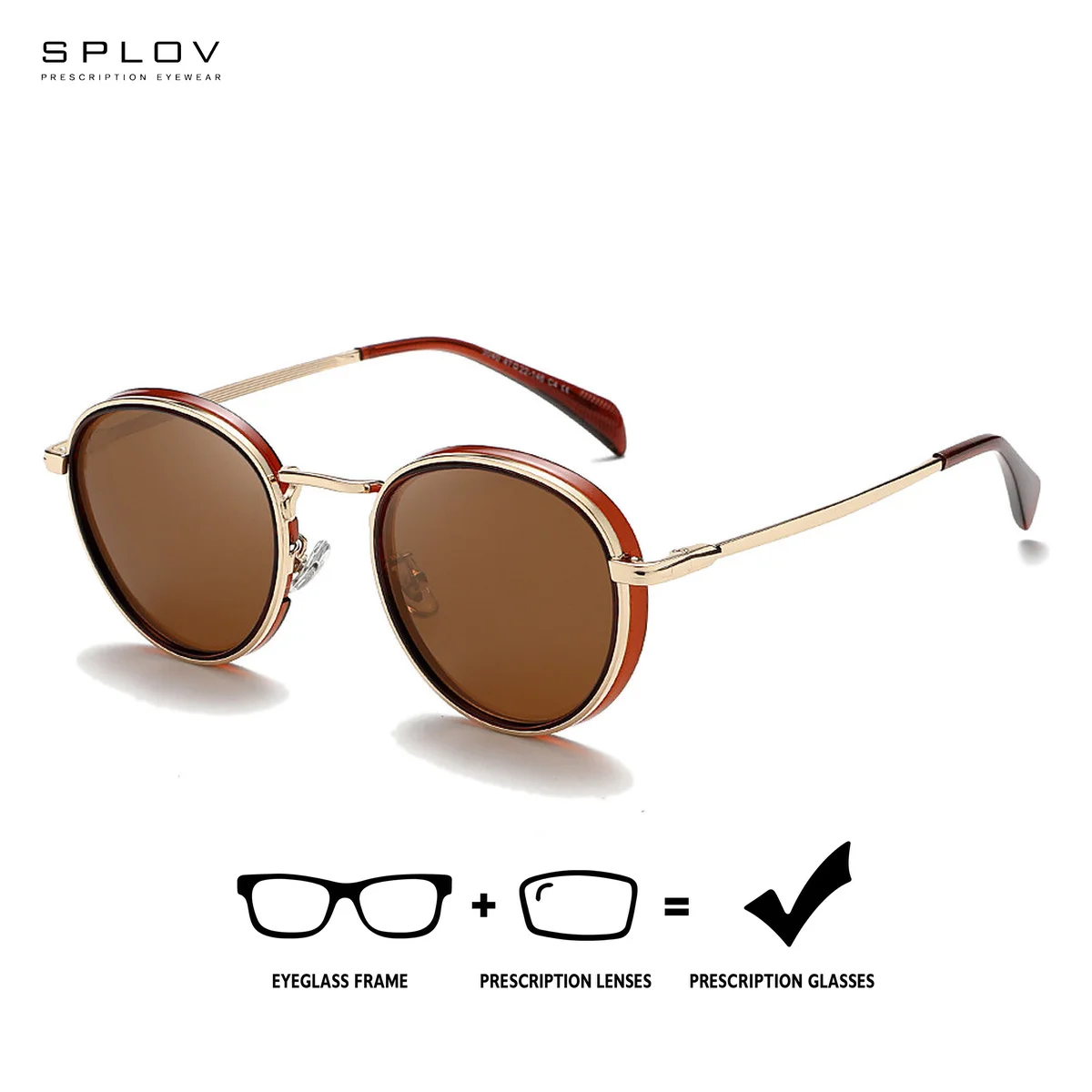 SPLOV Retro Round Metal Prescription Sunglasses for Women UV400 Blue Light Photochromic Tinted Polarized Optical Eyewear Glasses
SPLOV Retro Round Metal Prescription Sunglasses for Women UV400 Blue Light Photochromic Tinted Polarized Optical Eyewear Glasses