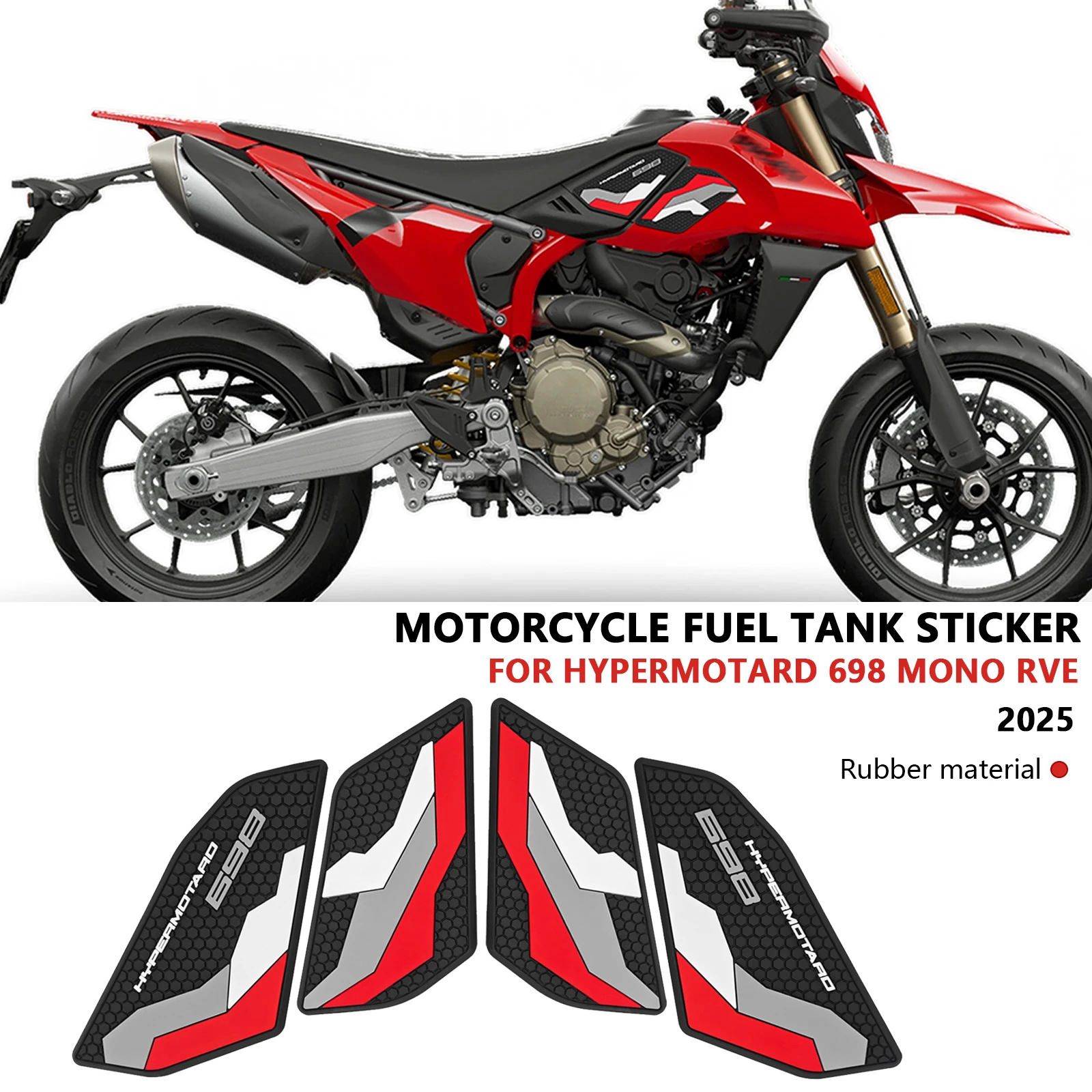 For Hypermotard 698 Mono RVE 2025 Motorcycle Tank Traction Pad Anti Slip Sticker Gas Knee Grip Protector
For Hypermotard 698 Mono RVE 2025 Motorcycle Tank Traction Pad Anti Slip Sticker Gas Knee Grip Protector