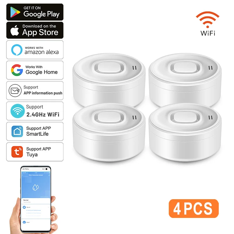 Детектор утечки воды DYGSM Tuya WiFi, сигнализация 110 дБ и оповещение в реальном времени через приложение, водонепроницаемость IP55, для дома/кухни/подвала
Детектор утечки воды DYGSM Tuya WiFi, сигнализация 110 дБ и оповещение в реальном времени через приложение, водонепроницаемость IP55, для дома/кухни/подвала