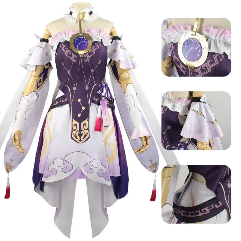 ABC123Mystic Diviner Anime Cosplay Costume, Elegant Purple & Gold Fantasy Outfit for Conventions,Themed Events and Hal5,j'8.k/4\
ABC123Mystic Diviner Anime Cosplay Costume, Elegant Purple & Gold Fantasy Outfit for Conventions,Themed Events and Hal5,j'8.k/4\