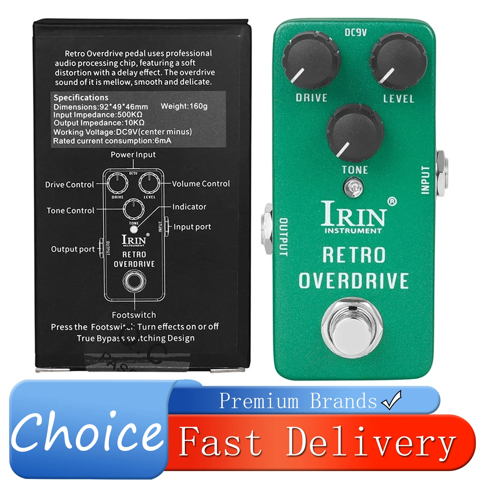 IRIN Retro Overdrive электрогитара педаль эффектов Overdrive эффекты мини-размер True Bypass педали RS-01 аксессуары для гитары
IRIN Retro Overdrive электрогитара педаль эффектов Overdrive эффекты мини-размер True Bypass педали RS-01 аксессуары для гитары