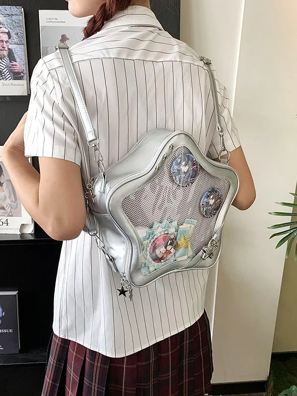 Japanese Cute Pain Bag Anime Sweet Cool Star Mini Backpack Versatile Large Capacity Single Shoulder Messenger Bag Woman
Japanese Cute Pain Bag Anime Sweet Cool Star Mini Backpack Versatile Large Capacity Single Shoulder Messenger Bag Woman