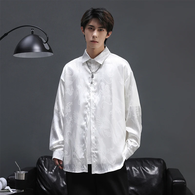 Ele Dragon Pattern Embroidered Long Sve Men's irt Jaet New Chinese Sle Casual Faion Spring Autumn Wardrobe ...
Ele Dragon Pattern Embroidered Long Sve Men's irt Jaet New Chinese Sle Casual Faion Spring Autumn Wardrobe ...
