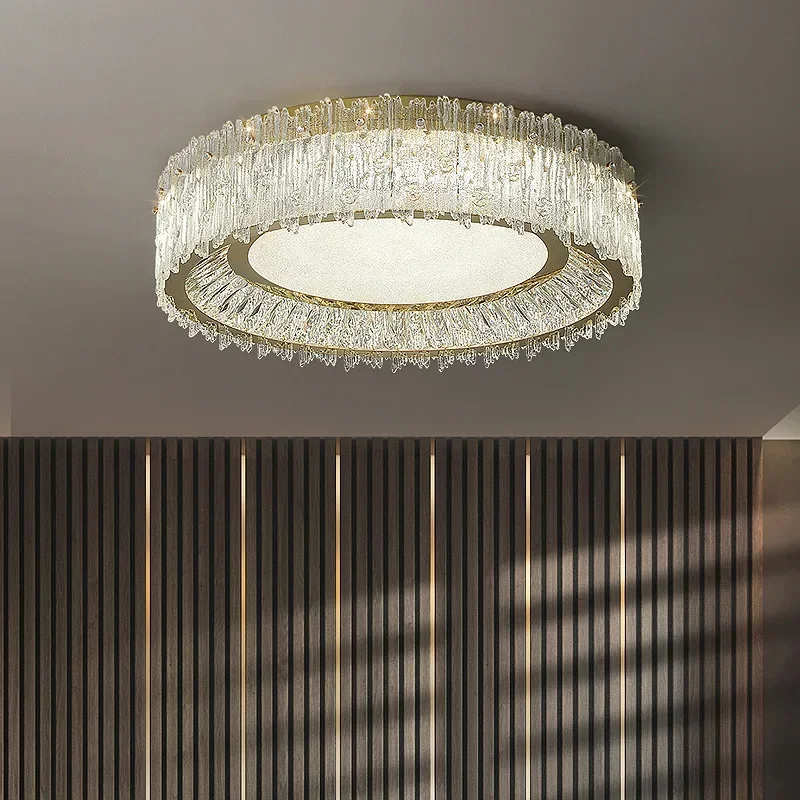 GHEUVNJ Light luxury small living room ceiling light crystal light bedroom master bedroom circular LED
GHEUVNJ Light luxury small living room ceiling light crystal light bedroom master bedroom circular LED