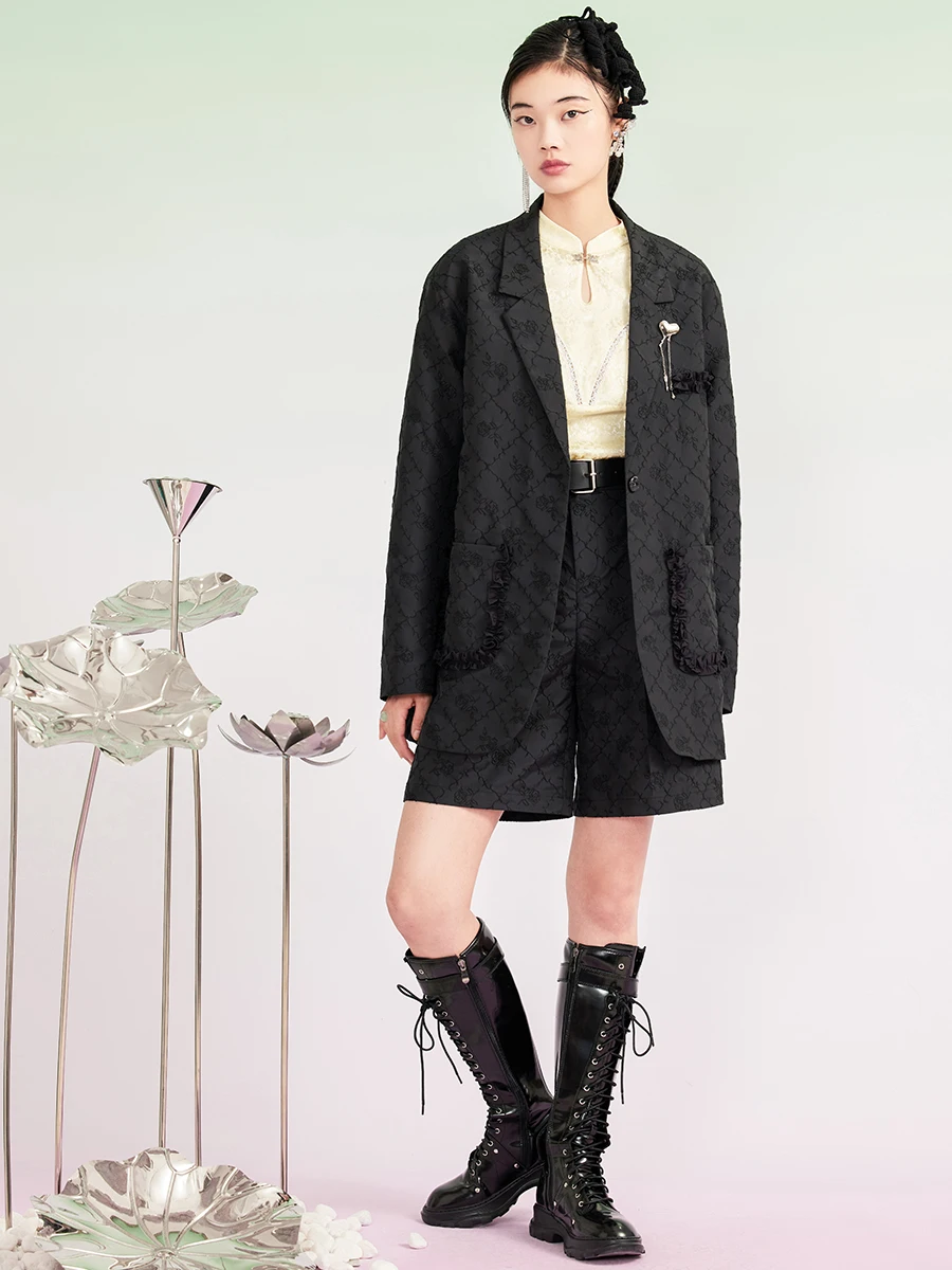 Original Design Embroidered Suit Jaet for Women Bla Rose Floral Pattern Long Sve Busin Casual Coat HEEME
Original Design Embroidered Suit Jaet for Women Bla Rose Floral Pattern Long Sve Busin Casual Coat HEEME