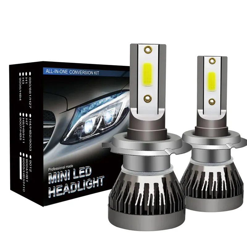 Mini Car Light H7 LED 8000LM/Pair Headlight Bulbs H1 LED H4 H8 H9 H11 Headlamps Kit 9005 HB3 9006 HB4 Auto LED Lamps Turbo cob
Mini Car Light H7 LED 8000LM/Pair Headlight Bulbs H1 LED H4 H8 H9 H11 Headlamps Kit 9005 HB3 9006 HB4 Auto LED Lamps Turbo cob