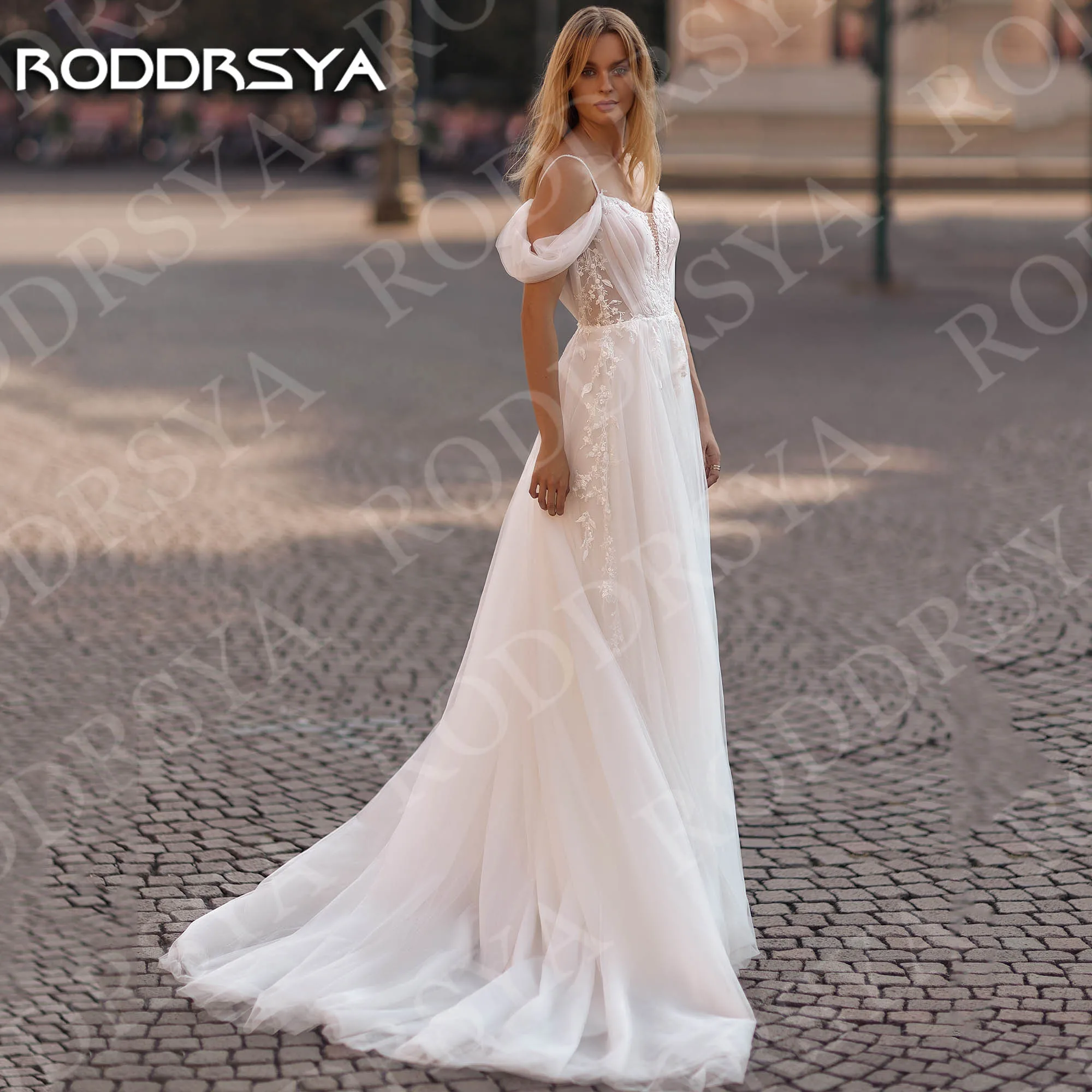 RODDRSYA Graceful V Neck Off Shoulder Wedding Dress Boho A Line Lace Tulle Backless Bridal Gown Customized vestidos boda 2025
RODDRSYA Graceful V Neck Off Shoulder Wedding Dress Boho A Line Lace Tulle Backless Bridal Gown Customized vestidos boda 2025
