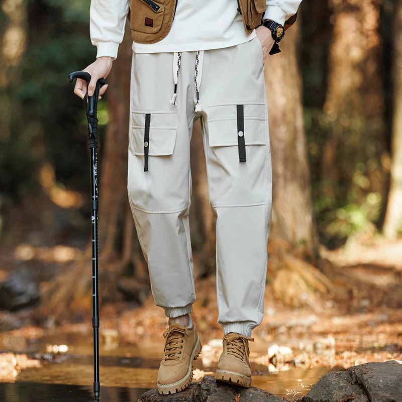 Vintage Trousers Cargo Straight Elastic High Waisted Solid Color Pockets Casual Men's Clothing Spring Autumn England Style Pants
Vintage Trousers Cargo Straight Elastic High Waisted Solid Color Pockets Casual Men's Clothing Spring Autumn England Style Pants