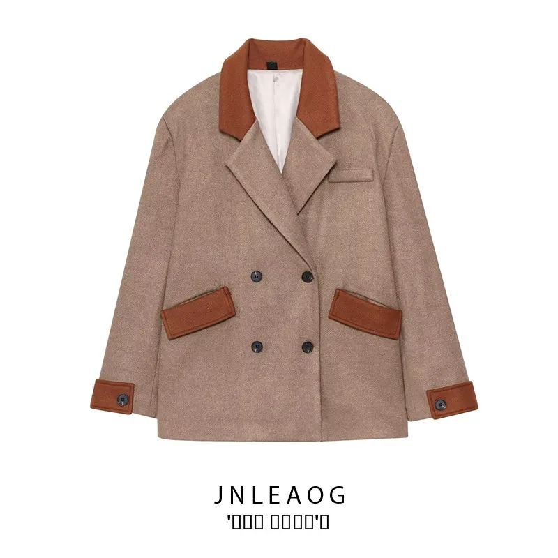 JNLEAOG Women's Faionable Patchwork Woolen Coat Autumn New Sle High-End Sensation Design Busin Casual Long Sve
JNLEAOG Women's Faionable Patchwork Woolen Coat Autumn New Sle High-End Sensation Design Busin Casual Long Sve