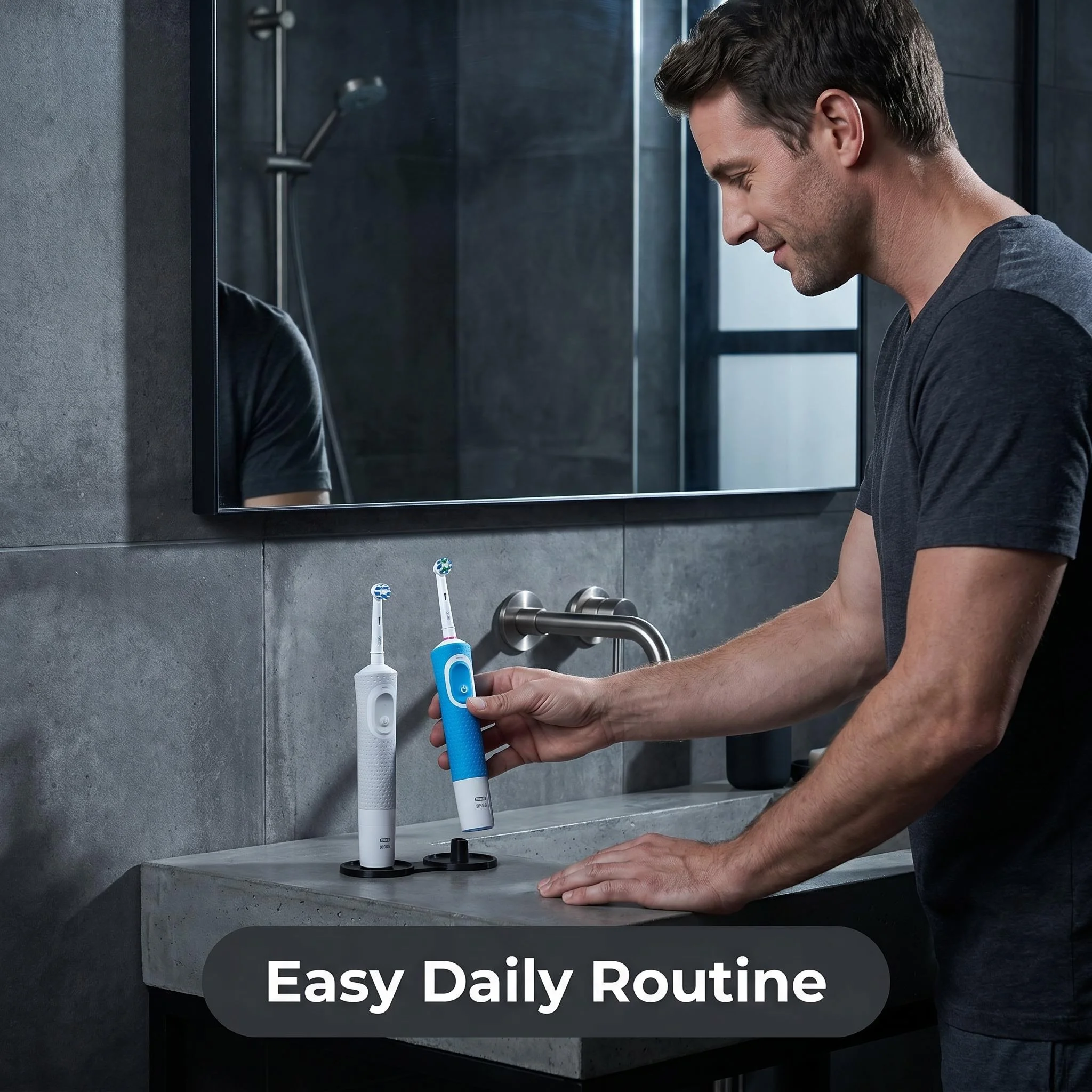 Double Electric Toothbrush Holder Stand, 2 Slots Organizer Compatible with Oral-B
Double Electric Toothbrush Holder Stand, 2 Slots Organizer Compatible with Oral-B