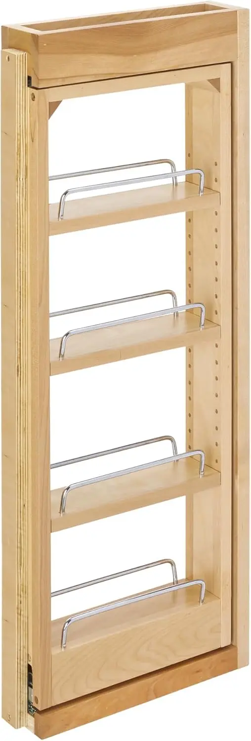 3"W x 30"H Pullout Shelf Organizer for Between Wall Kitchen Cabinets, Filler Spice Rack & Seasoning Storage Holder, Maple Woo
3"W x 30"H Pullout Shelf Organizer for Between Wall Kitchen Cabinets, Filler Spice Rack & Seasoning Storage Holder, Maple Woo