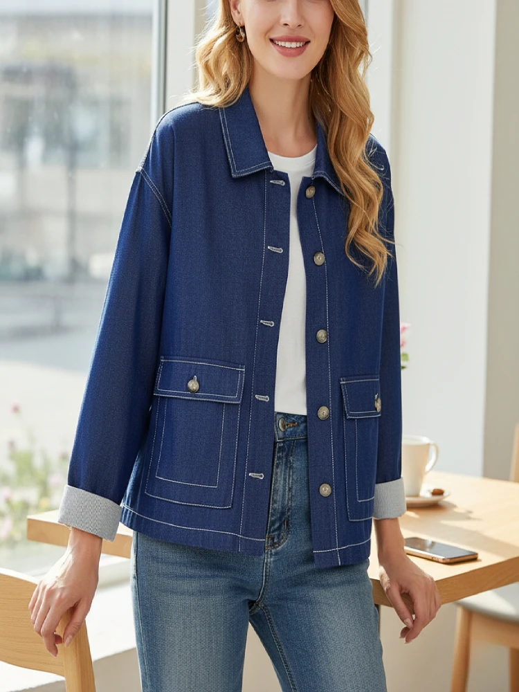 2025 ZANZEA Autumn Denim Blue Coats Women Jackets Lapel Neck Long Sleeve Buttons Coats Casual Patchwork Work Outwears Oversize
2025 ZANZEA Autumn Denim Blue Coats Women Jackets Lapel Neck Long Sleeve Buttons Coats Casual Patchwork Work Outwears Oversize