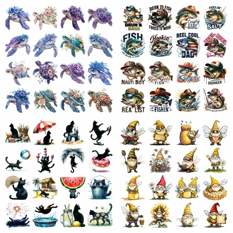 Cartoon turtle cat bee grandpa Set transfer iron on printing vinyl stickers T-shirt stickers DIY Toy doll clothing decoration
Cartoon turtle cat bee grandpa Set transfer iron on printing vinyl stickers T-shirt stickers DIY Toy doll clothing decoration