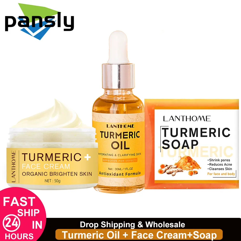 3pcs/set Turmeric Face Cream and Oil Whitening Wrinkle Removal Lighten Fine Lines Makes Skin Youthful Moisturize Facial Care
3pcs/set Turmeric Face Cream and Oil Whitening Wrinkle Removal Lighten Fine Lines Makes Skin Youthful Moisturize Facial Care