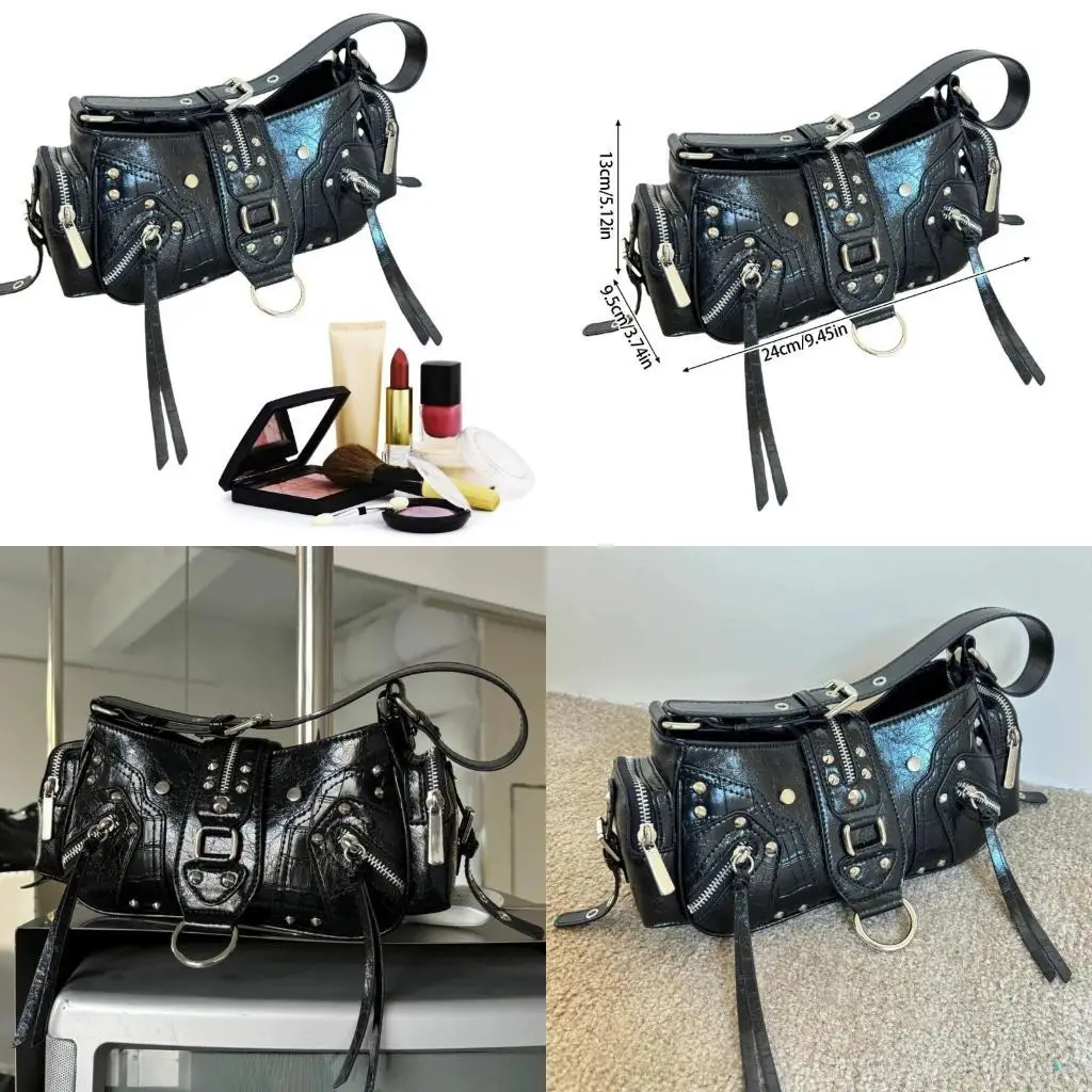 X90D Sophisticated Women’s Studded Shoulder Bag PU Leather Fashion Handbag Casual Armpit Purse for Various Occasion
X90D Sophisticated Women’s Studded Shoulder Bag PU Leather Fashion Handbag Casual Armpit Purse for Various Occasion