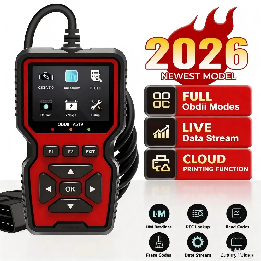 Car OBD2 Scanner Diagnostic Tool Voltage Tester Professional Auto Check Engine Code Reader OBD II Automotive Scanner V519
Car OBD2 Scanner Diagnostic Tool Voltage Tester Professional Auto Check Engine Code Reader OBD II Automotive Scanner V519