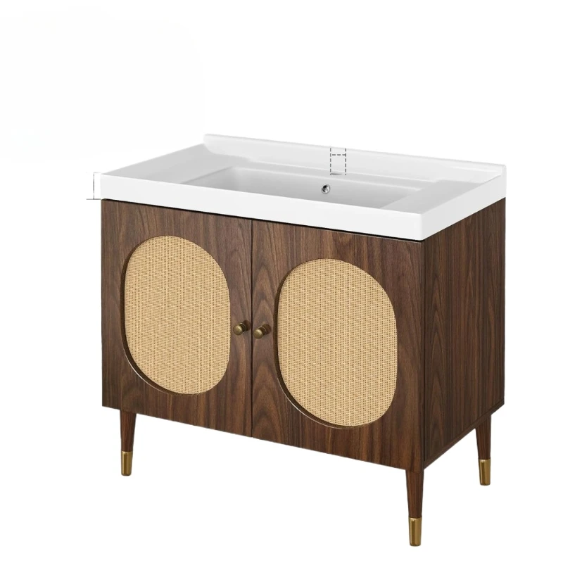 36" Rattan Vanity with Sink, Freestanding Bathroom Vanity Cabinet, Boho Style with 2 Large Soft-Closing Doors & Four-Sided
36" Rattan Vanity with Sink, Freestanding Bathroom Vanity Cabinet, Boho Style with 2 Large Soft-Closing Doors & Four-Sided
