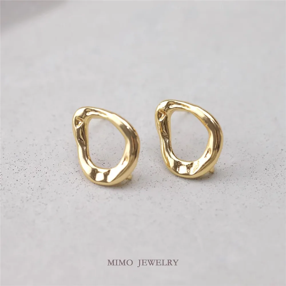 Copper Gold-plated Irregular Texture Water Drop Hollow Earrings 925 Silver Needle Earrings DIY Accessories
Copper Gold-plated Irregular Texture Water Drop Hollow Earrings 925 Silver Needle Earrings DIY Accessories