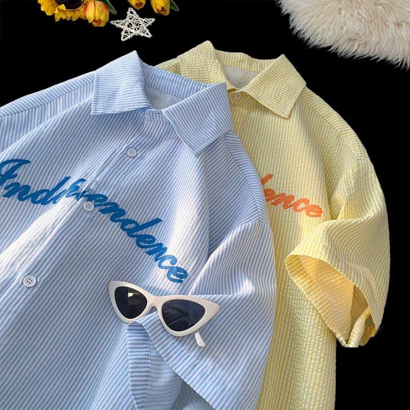 LAPPSTER Graphic Korean Fashion Yellow Printed Shirt Short Sleeve Summer Luxury Vintage Blouses Men Hawaiian Button Up Shirts
LAPPSTER Graphic Korean Fashion Yellow Printed Shirt Short Sleeve Summer Luxury Vintage Blouses Men Hawaiian Button Up Shirts