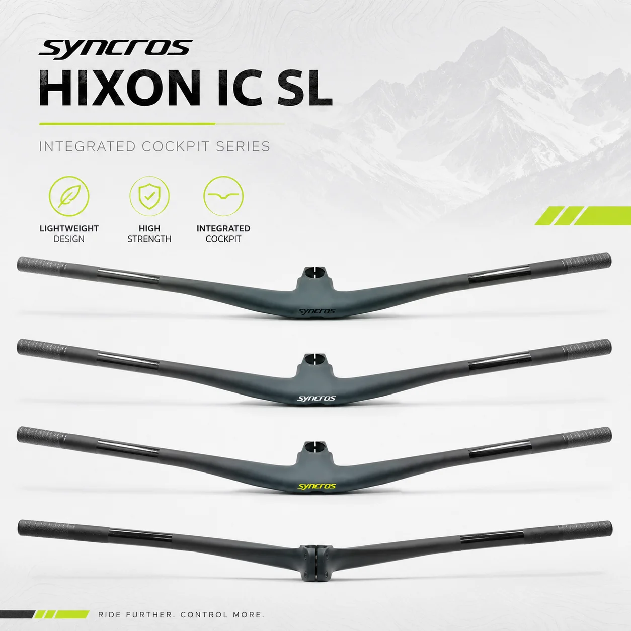 SYNCROS Hixon IC SL Carbon Integrated Cockpit MTB Handlebar 4°/5°,15/25mm Rise for Sparks Frame XC Trail Enduro
SYNCROS Hixon IC SL Carbon Integrated Cockpit MTB Handlebar 4°/5°,15/25mm Rise for Sparks Frame XC Trail Enduro