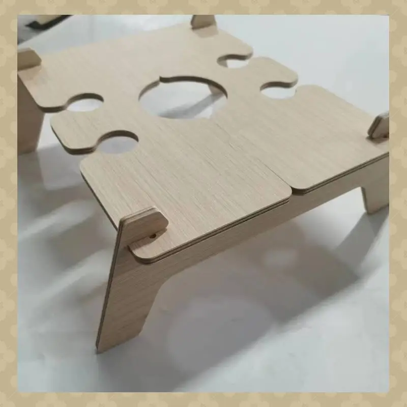 AB45 Wooden Folding Picnic Table With Glass Holder Round Foldable Desk Wine Glass Rack Table Snack Tray For Partys
AB45 Wooden Folding Picnic Table With Glass Holder Round Foldable Desk Wine Glass Rack Table Snack Tray For Partys