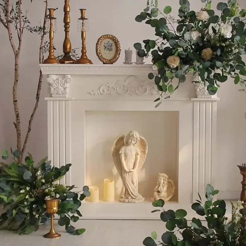 Living room fireplace decorative cabinet retro American carved bed and breakfast wall entrance fireplace rack
Living room fireplace decorative cabinet retro American carved bed and breakfast wall entrance fireplace rack