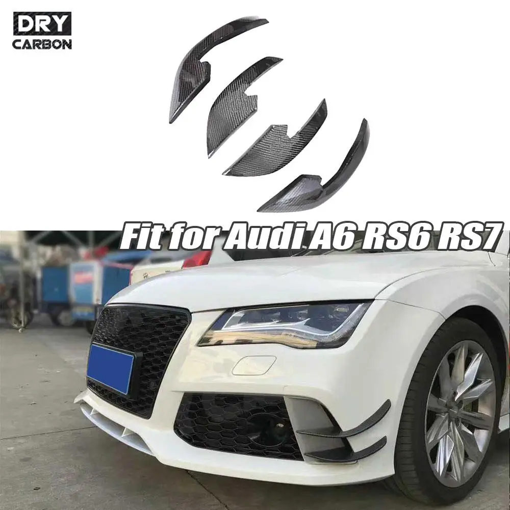 4PCS/Set Front Bumper Side Fins Splitters Spoiler For Audi A6 RS6 2013-2016 RS7 2012-2015 Carbon Fiber Trim Decoration
4PCS/Set Front Bumper Side Fins Splitters Spoiler For Audi A6 RS6 2013-2016 RS7 2012-2015 Carbon Fiber Trim Decoration
