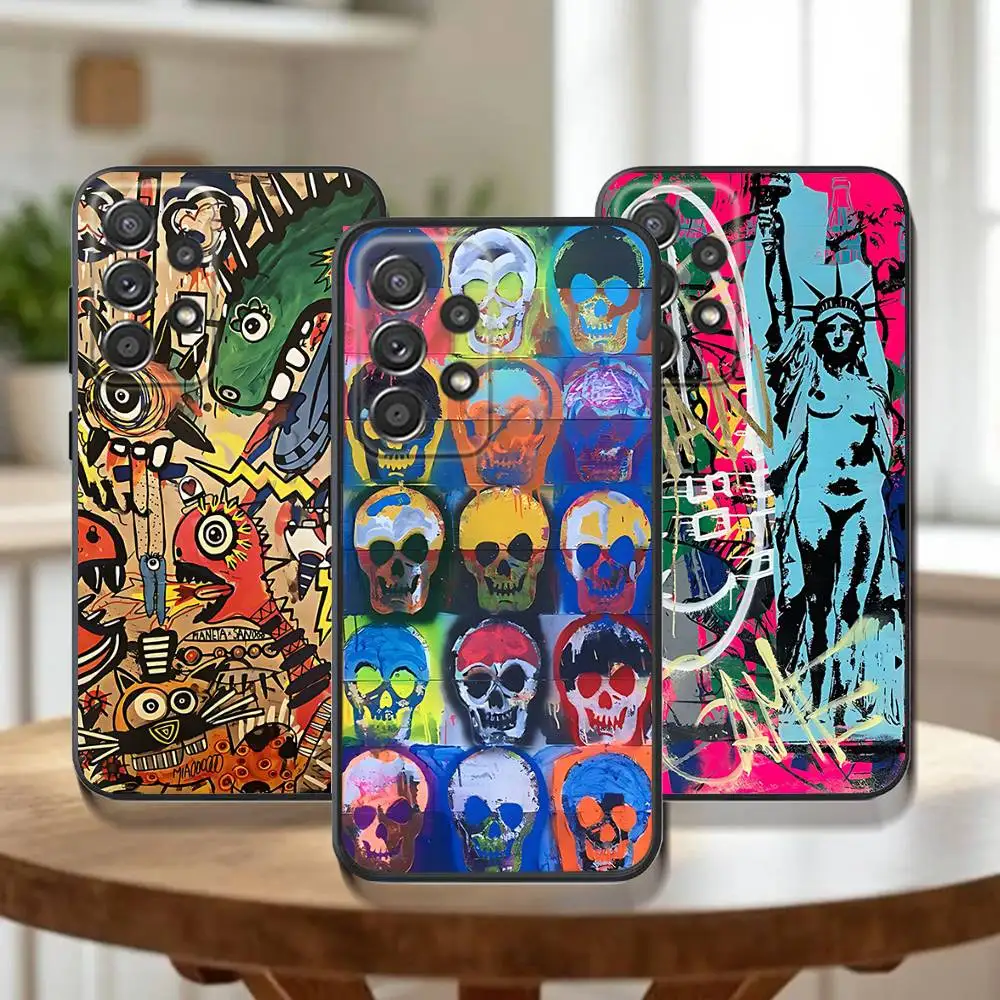 Cool Colorful Graffiti Phone Case For Samsung Galaxy A73,31,32,72,41,53,52,71,22,5G,Note,J7,8,9 Soft Black Cover
Cool Colorful Graffiti Phone Case For Samsung Galaxy A73,31,32,72,41,53,52,71,22,5G,Note,J7,8,9 Soft Black Cover