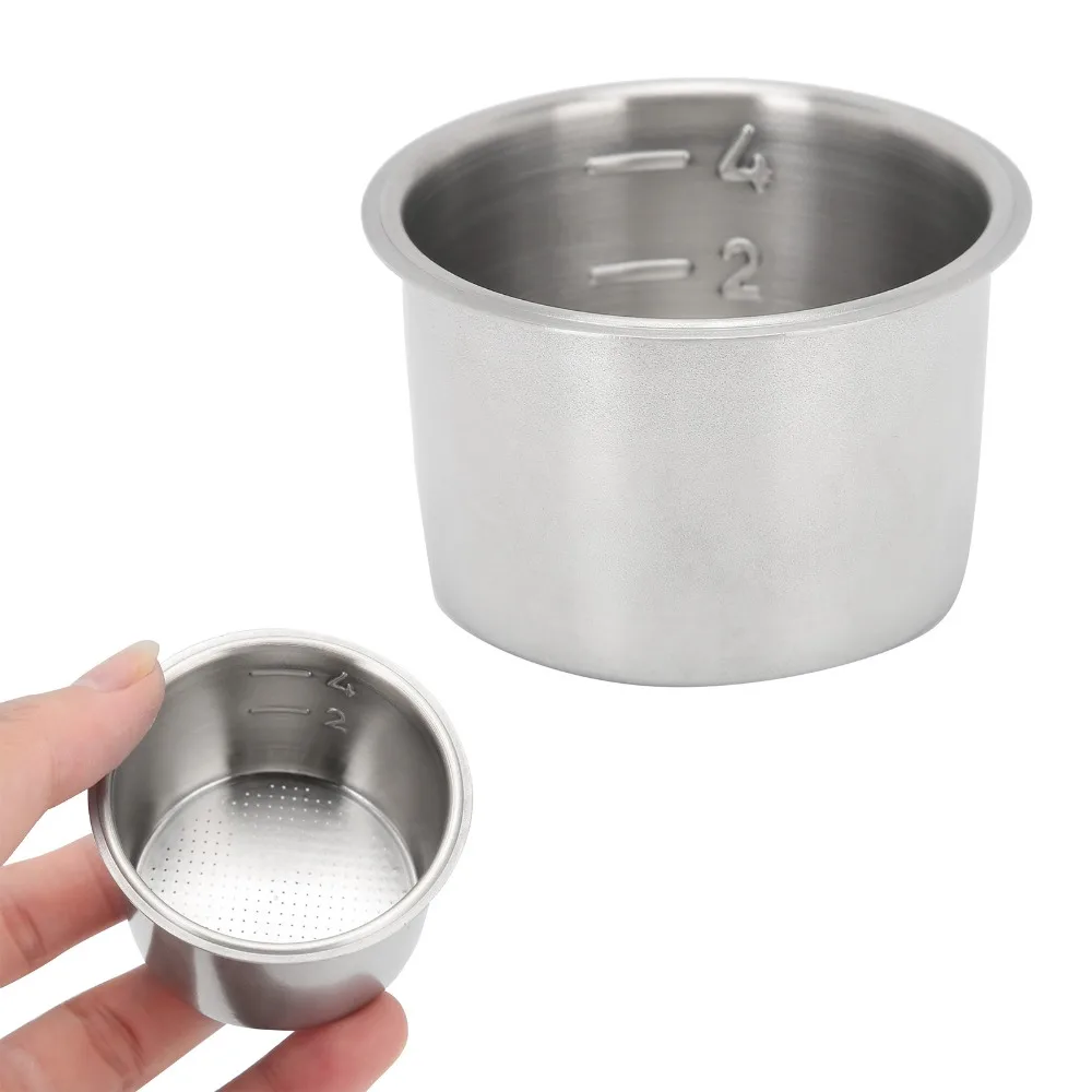 Single Wall Stainless Steel Coffee Filter 4 Cups 51mm Size NonPressurized Filter Basket Stainless Steel Espresso Maker Filter
Single Wall Stainless Steel Coffee Filter 4 Cups 51mm Size NonPressurized Filter Basket Stainless Steel Espresso Maker Filter