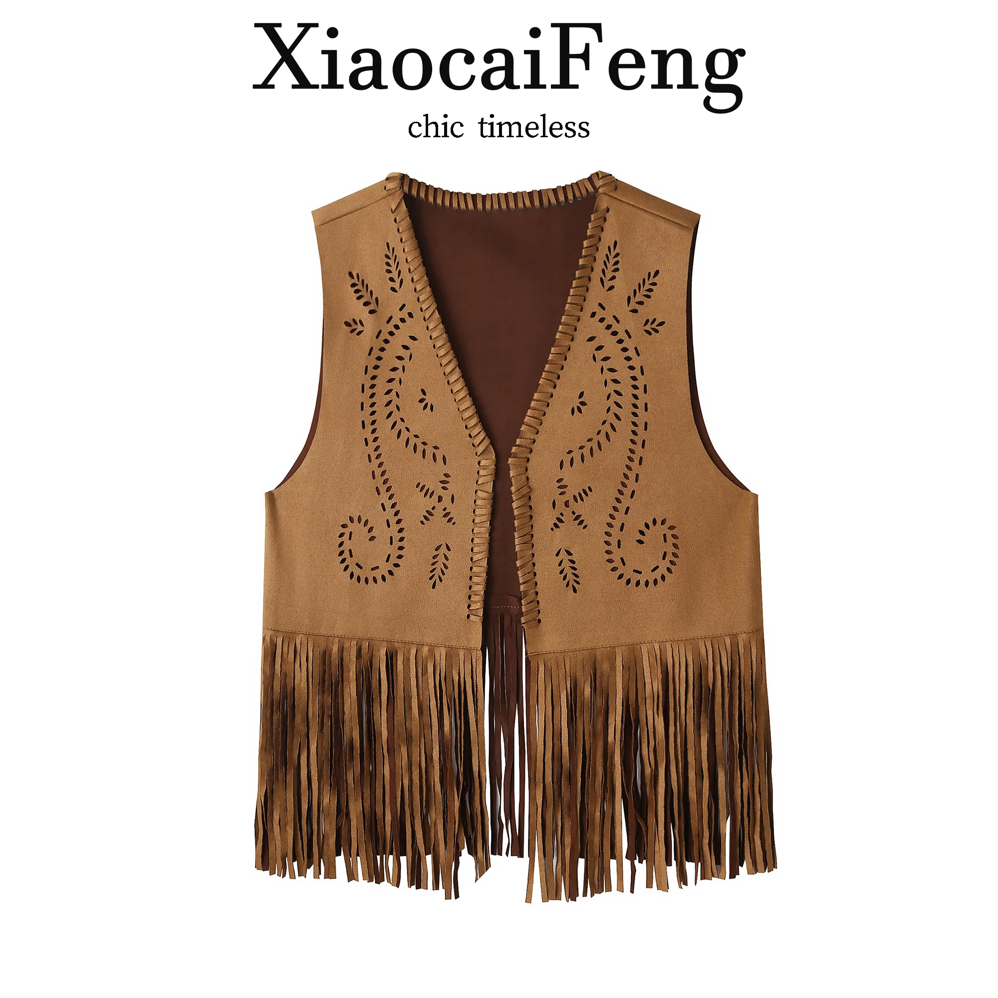Women's Vintage Suede Fringe Hollow out Sleeveless Vest Top Layering Versatile Dreaming Poem Brand Summer Fashion Outerwear
Women's Vintage Suede Fringe Hollow out Sleeveless Vest Top Layering Versatile Dreaming Poem Brand Summer Fashion Outerwear