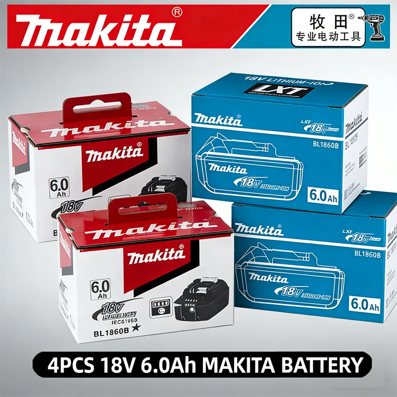 2026 Makita 18V 6.0Ah Battery Original Lithium ion Rechargeable Battery 18V 6000mAh Replacement Battery BL1860 BL1850 BL1860B
2026 Makita 18V 6.0Ah Battery Original Lithium ion Rechargeable Battery 18V 6000mAh Replacement Battery BL1860 BL1850 BL1860B