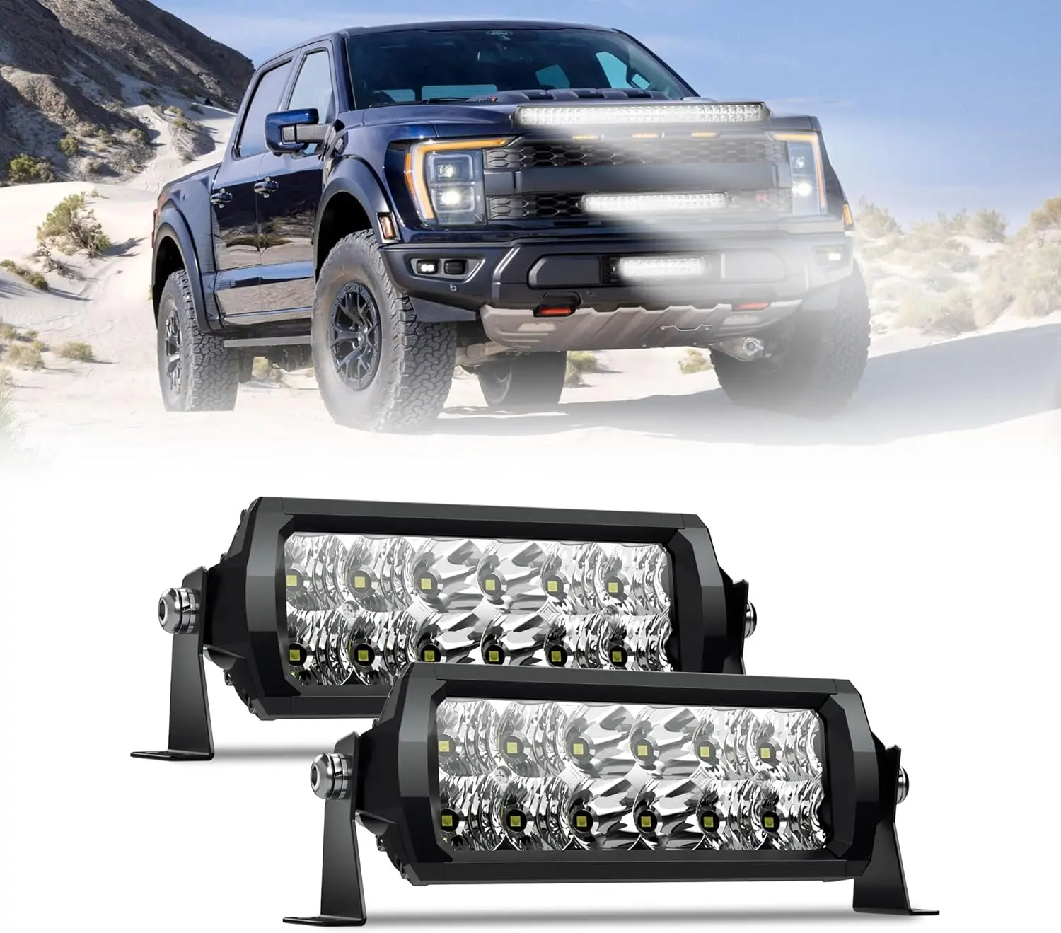 8 Inch LED Light Bar, IP68 Waterproof, 60W Flood and Spot Combo for Off-Road Trucks, Cars, ATV, UTV, Boat
8 Inch LED Light Bar, IP68 Waterproof, 60W Flood and Spot Combo for Off-Road Trucks, Cars, ATV, UTV, Boat