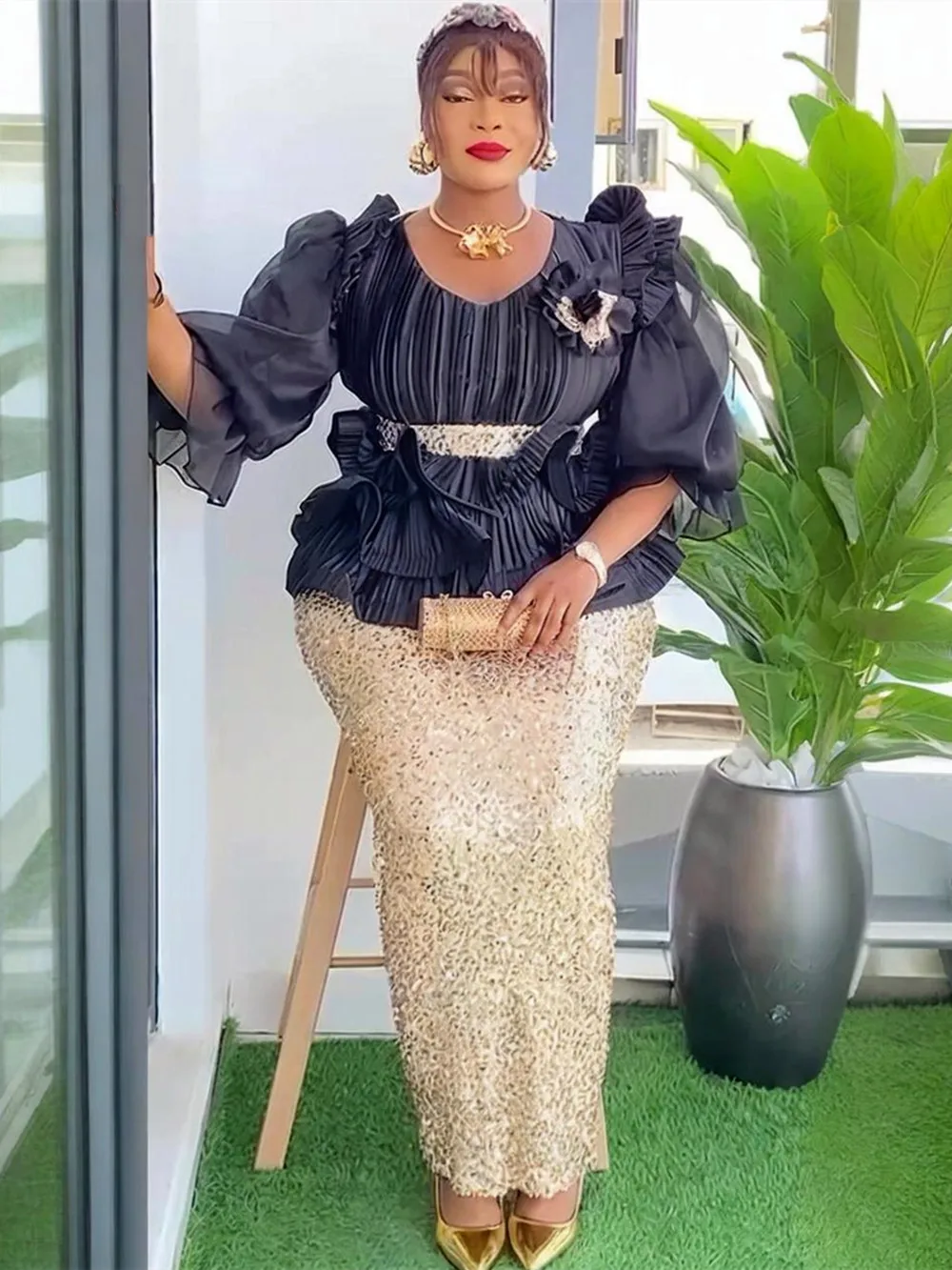 Plus Size Evening Dresses for Women African Luxury Sequin Gown Elegant Turkey Wedding Party Long Dress Ankara Ladies Clothing
Plus Size Evening Dresses for Women African Luxury Sequin Gown Elegant Turkey Wedding Party Long Dress Ankara Ladies Clothing