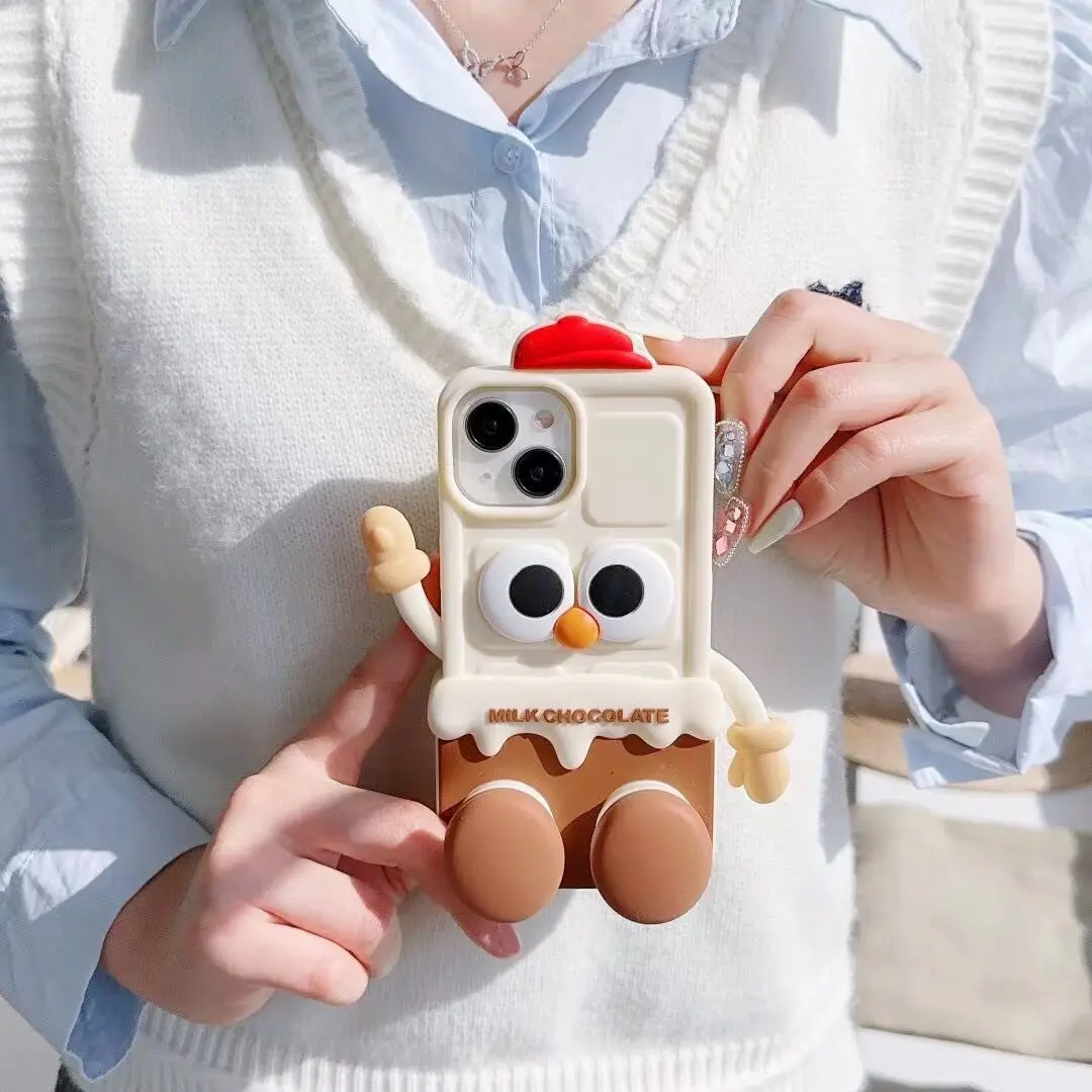 Three Dimensional Chocolate Stand Suitable For 14 Phone Cases iPhone 15 ProMax Anti Drop 12 Silicone 16 ProMax Protective Case
Three Dimensional Chocolate Stand Suitable For 14 Phone Cases iPhone 15 ProMax Anti Drop 12 Silicone 16 ProMax Protective Case