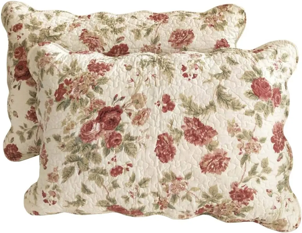 Boho Floral Patchwork Pillow Shams Pack of 2, Farmhouse 100% Cotton Quilted Soft Decorative Cases (Flower, Queen)
Boho Floral Patchwork Pillow Shams Pack of 2, Farmhouse 100% Cotton Quilted Soft Decorative Cases (Flower, Queen)