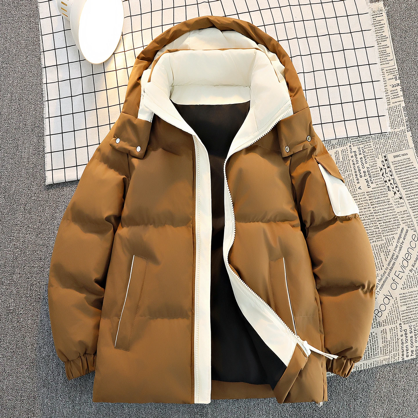 Fashion Men Thermal Hooded Parka Middle-aged Windbreaker Fleece Lined Mid-Length Cotton Coat Warm Casual Outerwear Dad Coat
Fashion Men Thermal Hooded Parka Middle-aged Windbreaker Fleece Lined Mid-Length Cotton Coat Warm Casual Outerwear Dad Coat