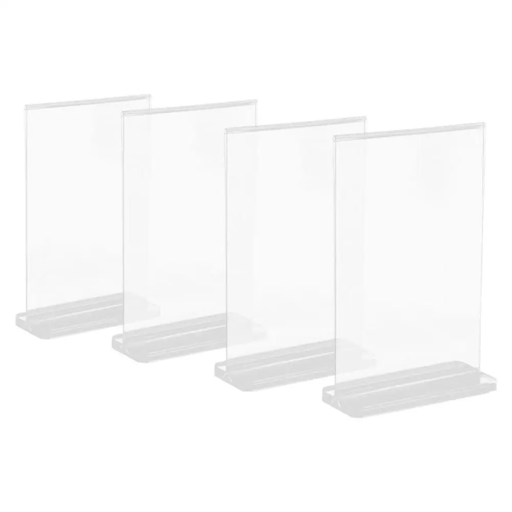 4 Pcs T Shape Display Rack Advertising Sign Stand Menu Card Holder Note Holder Acrylic Display Stand Poster Holder Sign Stand
4 Pcs T Shape Display Rack Advertising Sign Stand Menu Card Holder Note Holder Acrylic Display Stand Poster Holder Sign Stand