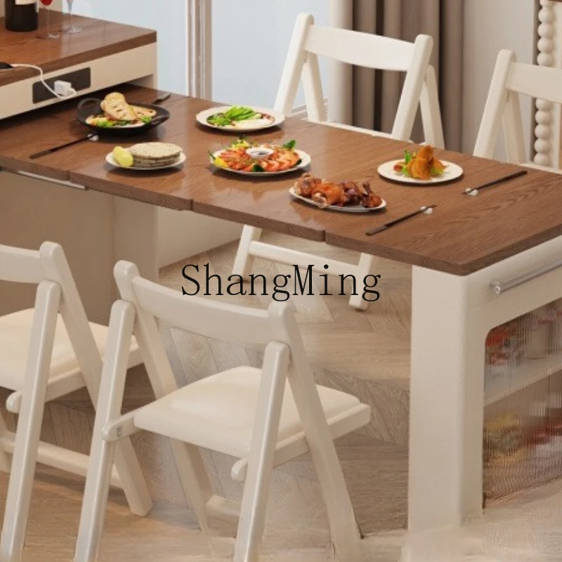 FG small apartment solid wood island dining table integrated household retractable style kitchen folding dining table
FG small apartment solid wood island dining table integrated household retractable style kitchen folding dining table