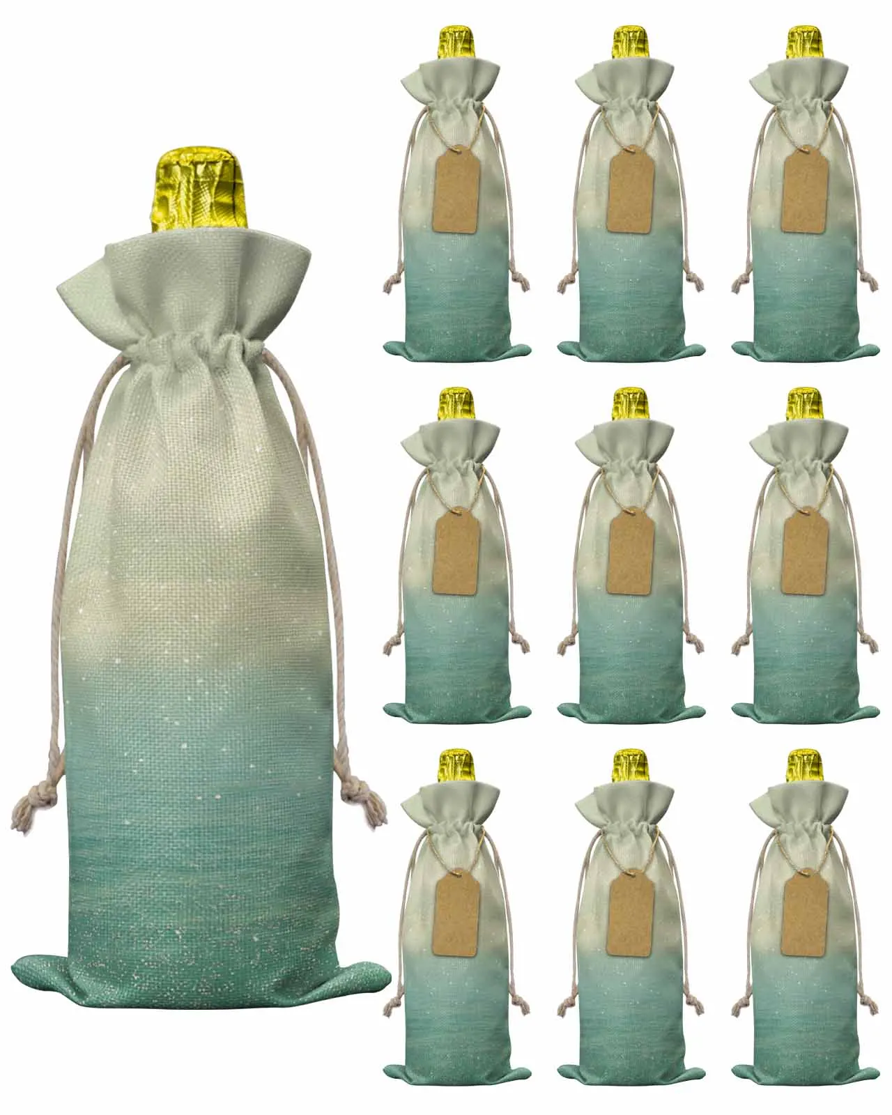 10pcs Wine Bottle Covers Green Gradient Sky Wine Holder Carrier Packaging Bag Wedding Party Decor Gift
10pcs Wine Bottle Covers Green Gradient Sky Wine Holder Carrier Packaging Bag Wedding Party Decor Gift