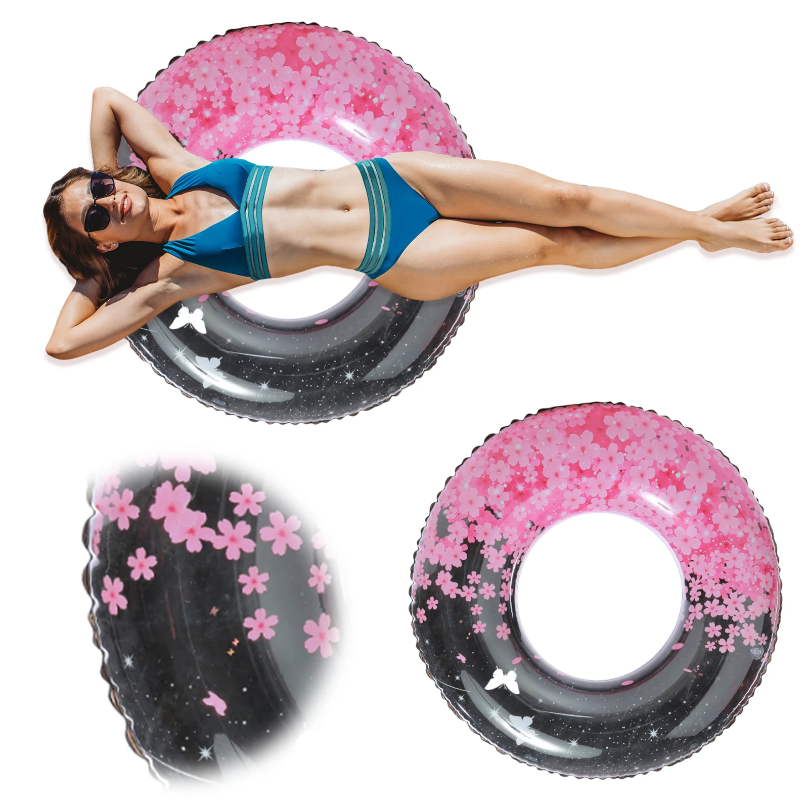 Cherry Blossom Inner Tube Swim Ring Cute Swim Rings Inflatable Swim Tube Floaties for Summer Beach Preppy Party Supplies
Cherry Blossom Inner Tube Swim Ring Cute Swim Rings Inflatable Swim Tube Floaties for Summer Beach Preppy Party Supplies