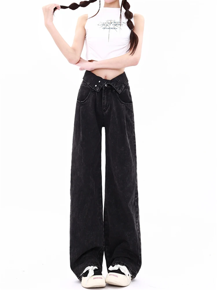 WCFCX STUDIO Autumn Fashion Washed Blue Women’s Jeans Casual High Waist Denim Pants All-match Simple Chic Wide Leg Trouser
WCFCX STUDIO Autumn Fashion Washed Blue Women’s Jeans Casual High Waist Denim Pants All-match Simple Chic Wide Leg Trouser
